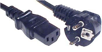 Power Cord European, Gray/Black