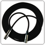 Economy 50 FT Black jacket cable XLRF to XLRM